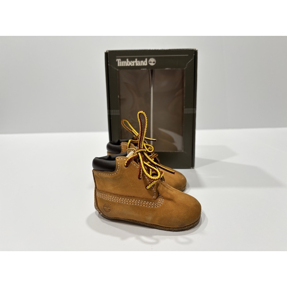 Timberland Brown Leather Bootie Infant's Crib Shoes Size 1